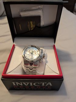 Invicta Reserve Venom white dial chronograph silver watch