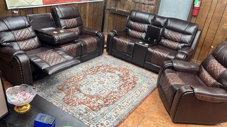 CLEARANCE SALE 3 Piece Recliner Sofa Loveseat and Chair Set $1349 BROWN