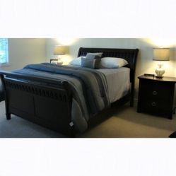 QUEEN Bed with Dresser, Nightstands & Mirror 7pc Bedroom Furniture Set