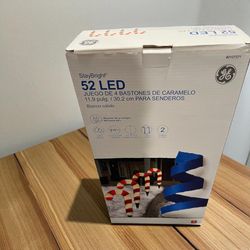 4 GE StayBright Warm White Candy Cane Pathway LED Lights - (contact info removed) - NEW