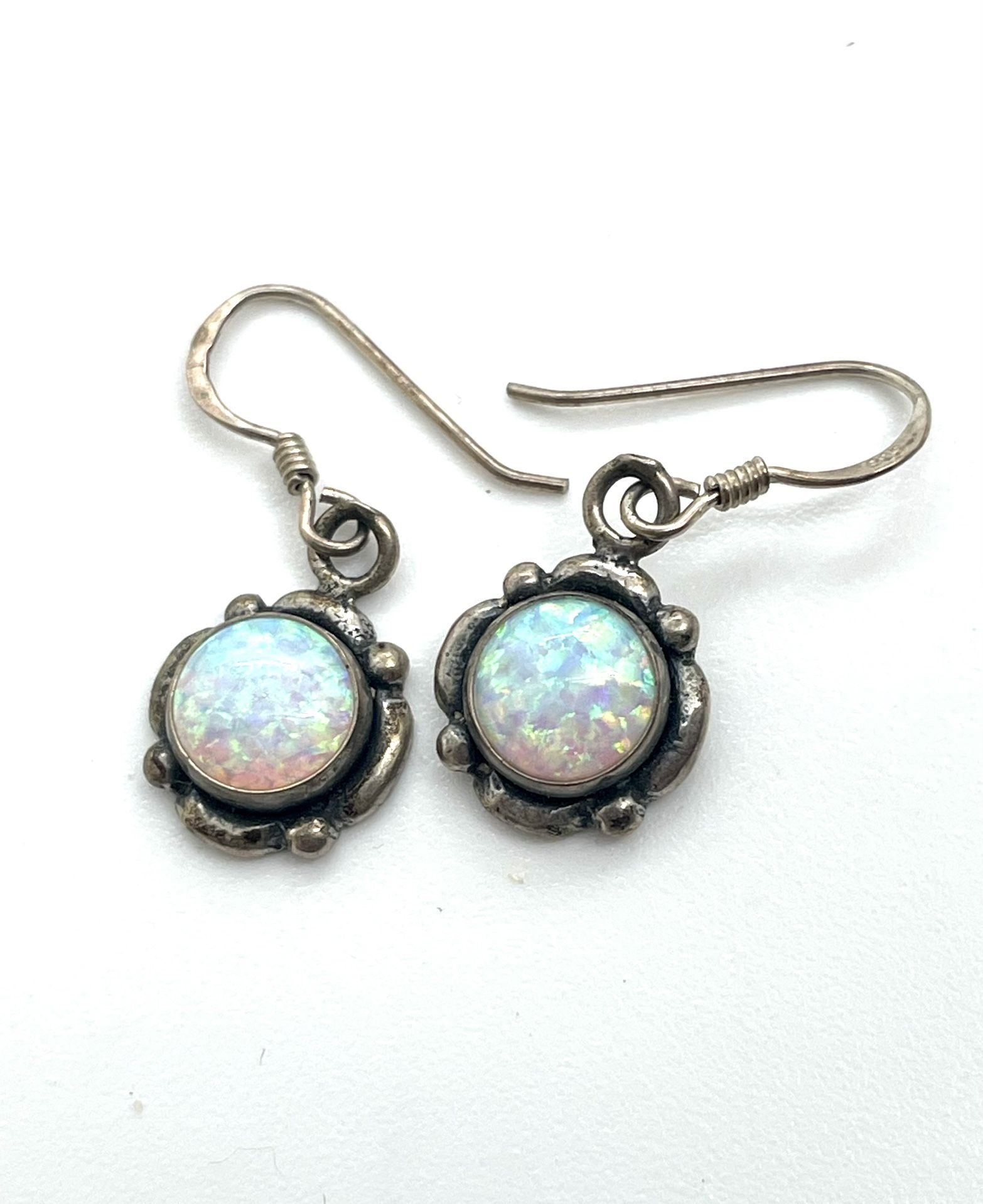 Sterling Opal Earrings