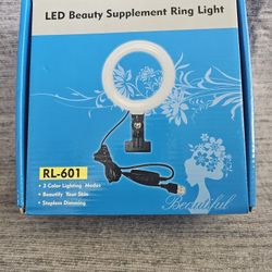 LED Ring Light, 3 Lighting mode, Clip ring light, NEW