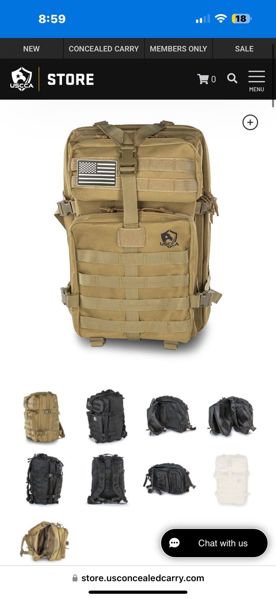 Tactical backpack Khaki