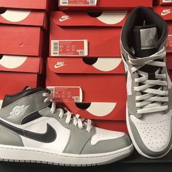 New Nike Air Jordan 1 Mid Smoke Grey