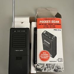 Vintage 80s Realistic PRO-21A UHF/VHF Pocket Scanner