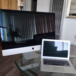 Mac Book Pro And Mac Desktop With Power Supply