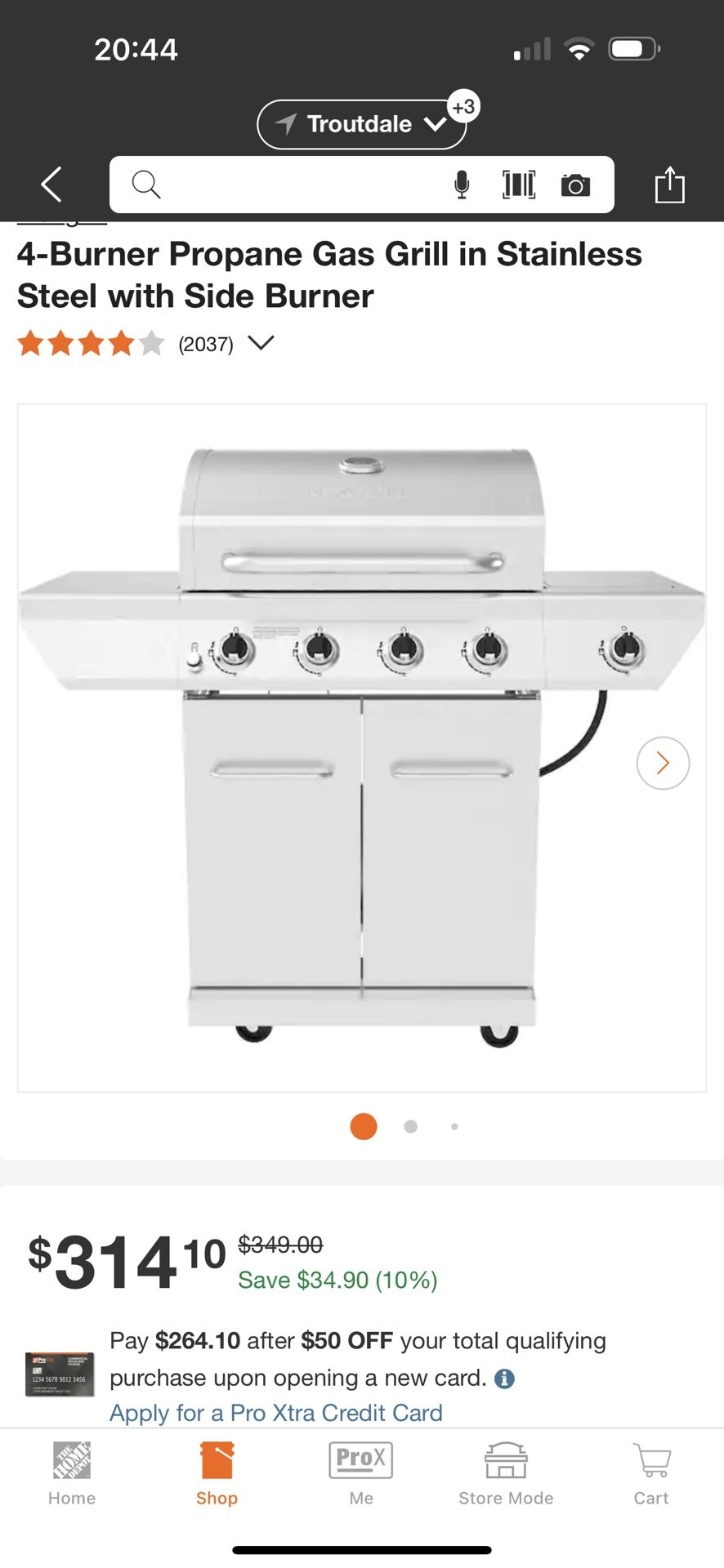 Stainless Steel Barbecuer With / Side Burner New In Box