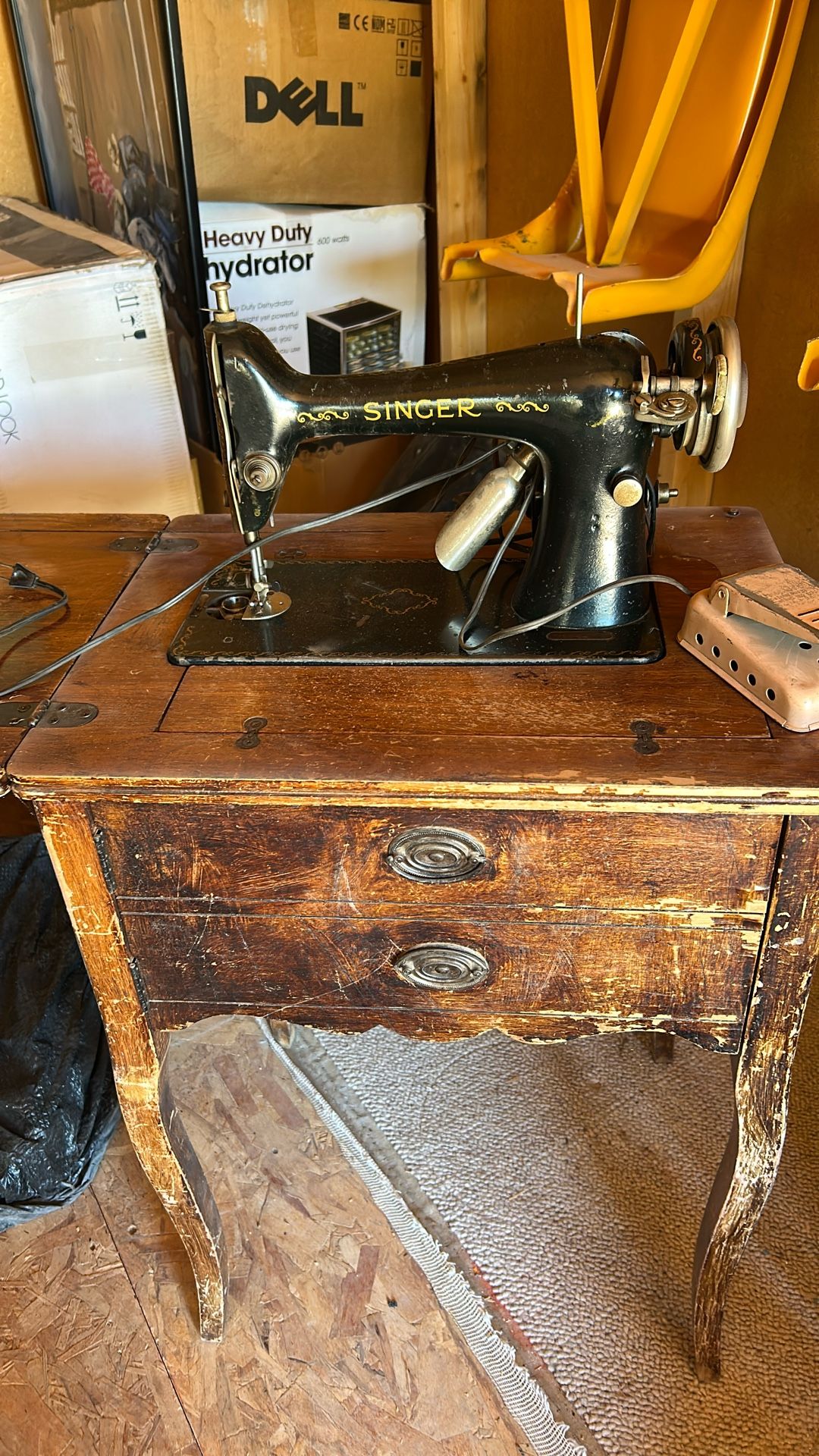 Antique singer, sewing machine