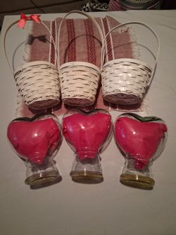 Heart vases and baskets