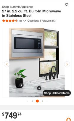 Shop Summit Appliance
27 in. 2.2 cu. ft. Built-In Microwave in Stainless Steel