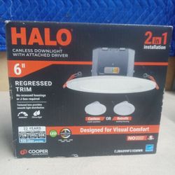 Halo Canless Down light With Attached Driver 6"