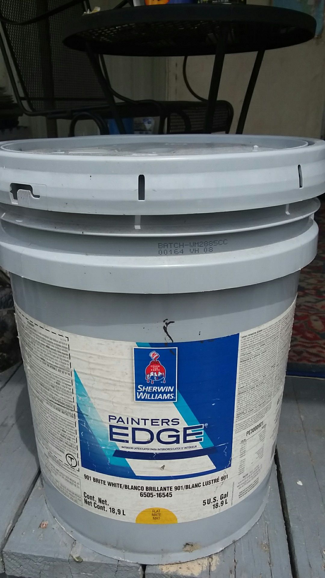 Sherwin Williams Painters Edge Brite White interior paint