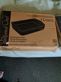 Pampered Chef Family Heritage Stoneware Rectangular Baker 9x13 1430 Seasoned

