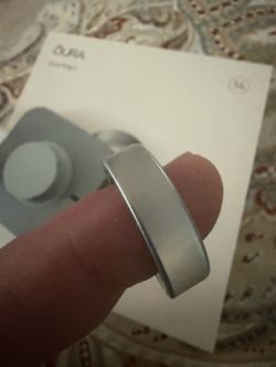 Oura Ring 4.  Size 14 Brushed Silver.