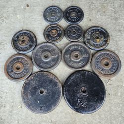 130lb Standard 1inch Weight Plate Set 