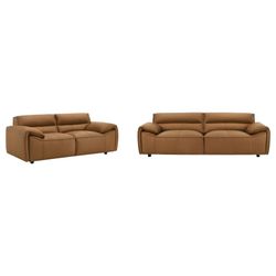 New Leather Sofa Set Orange 