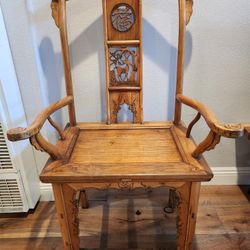 Mid Century Chinese Officials Hat Chairs