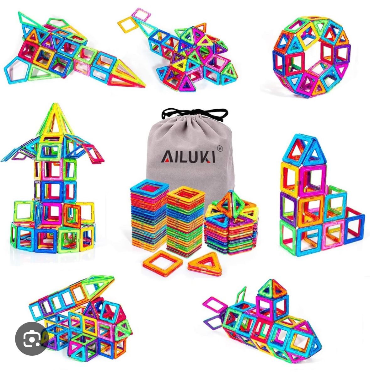 AILUKI Magnetic Building Blocks Set of 120