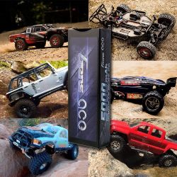 Gens Ace 5000mAh 7.4V 50C 2S1P HardCase Lipo Battery Pack 21# With Deans Plug