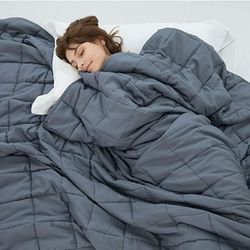 Perfect For All Seasons! Fall Asleep Quicker and Deeper with Weighted Blanket 15 lbs
