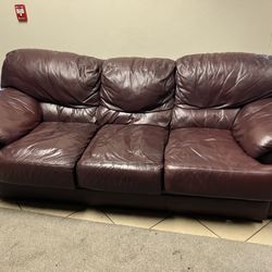 Brown Leather Couch