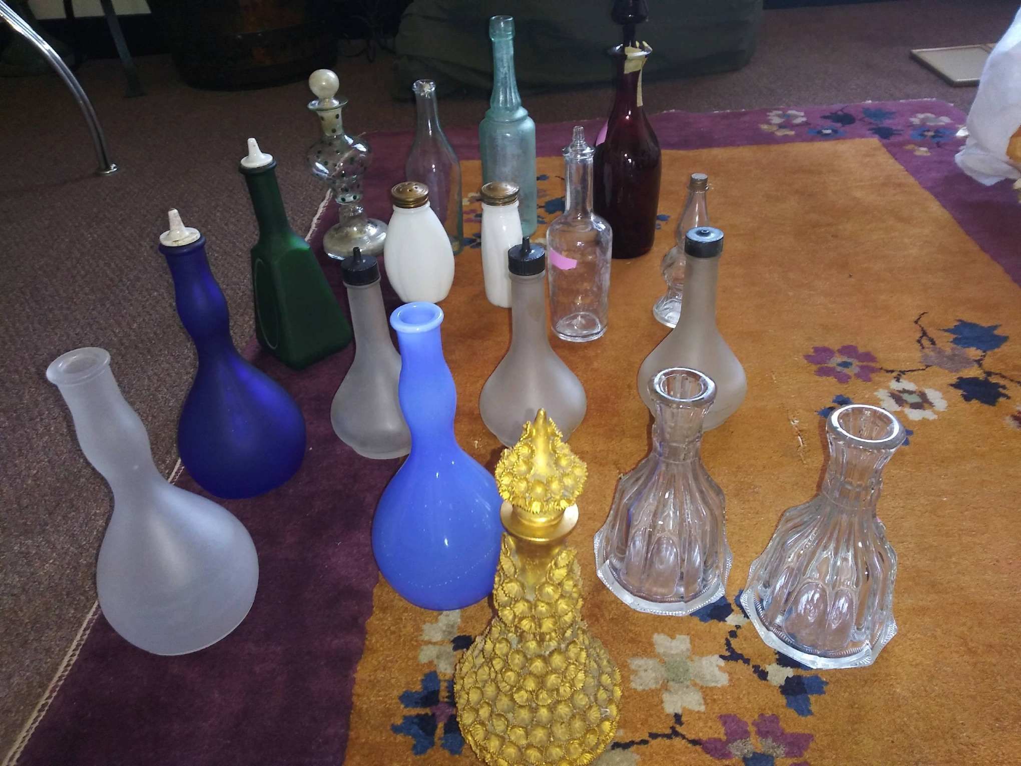 Antique barber bottles