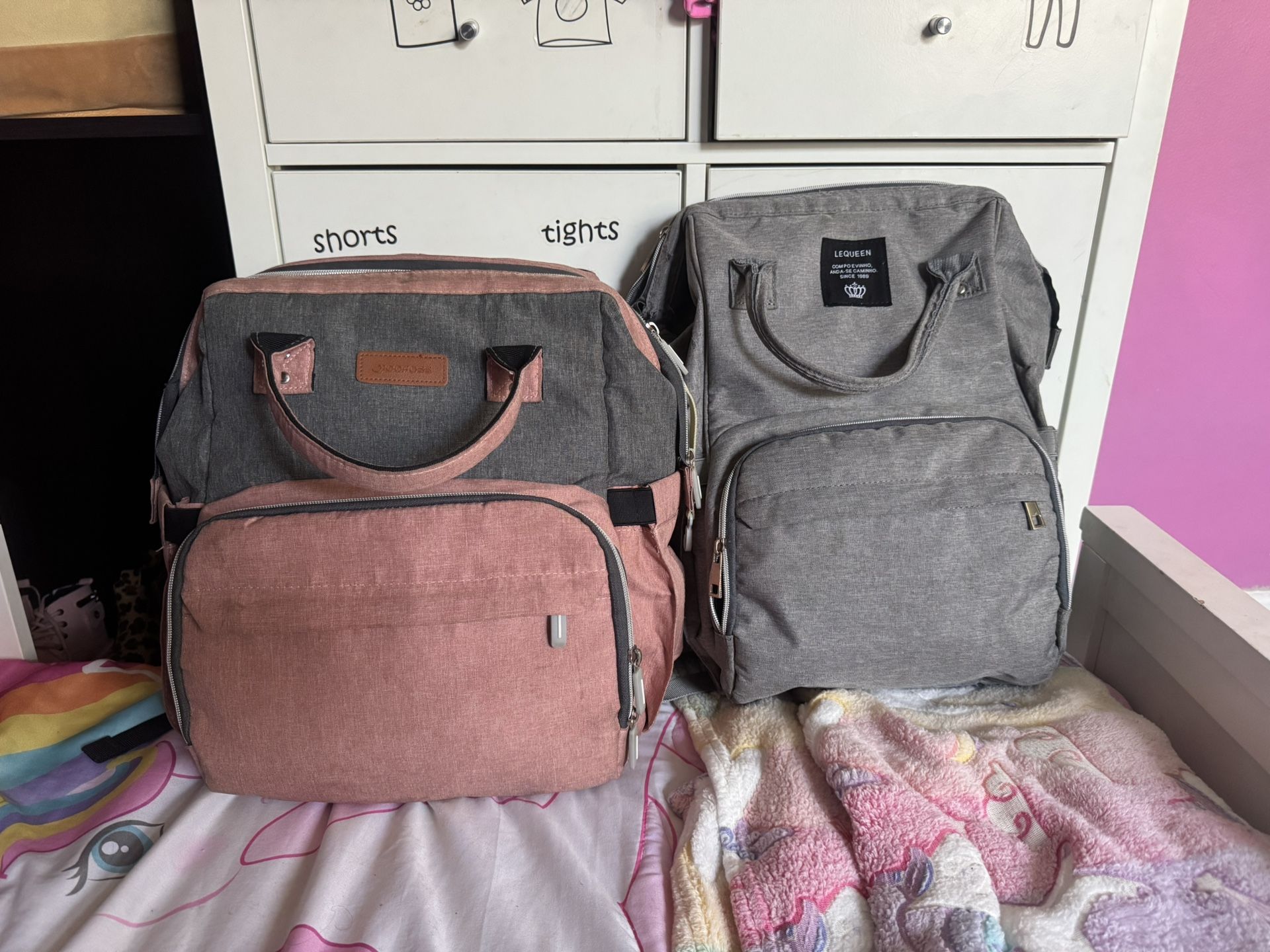 2 Baby Newborn Diaper Bags Backpack