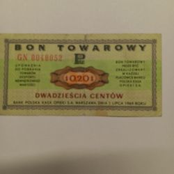 PKO 1969 BON TOWAROWY DWADZIESCIA CENTOW