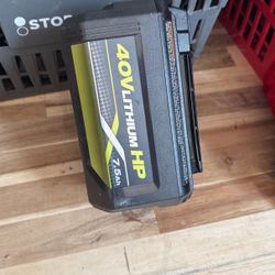 Ryobi 40 V lithium battery