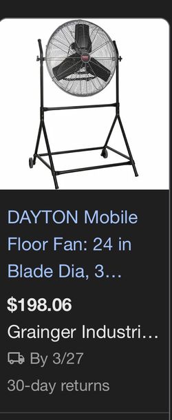 Dayton Mobil floor fan like new