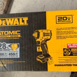 DEWALT ATOMIC 20V MAX Cordless Brushless 3/8 in. Impact Wrench (Tool Only