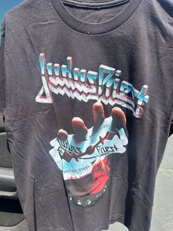 Black Judas Priest British Steel band tee