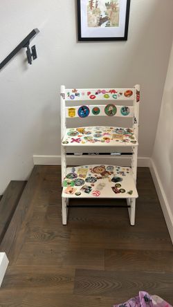 Tripp Trapp chairs in white (2)