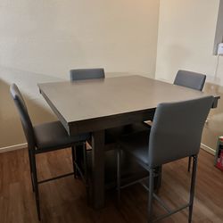Grey 4 Seat Kitchen Table With Chairs 