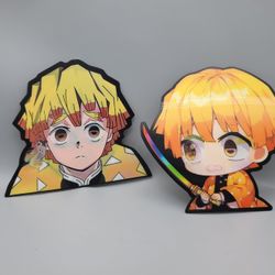 2× Zentisu Holographic Waterproof Decal, Demon Slayer Lenticular Anime