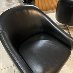 (4) Black Leatherette  Swivel Chairs