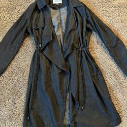 Long Womens Shirt Duster Light Weight Jacket Size Small