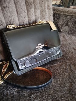 Coach Black Patent Leather Crossbody Bag