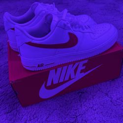 White and red air foreces Size 11.5 Negotiable price