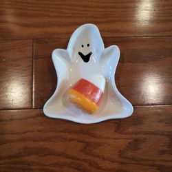 Ghost Candy Dish & Candycorn Candle