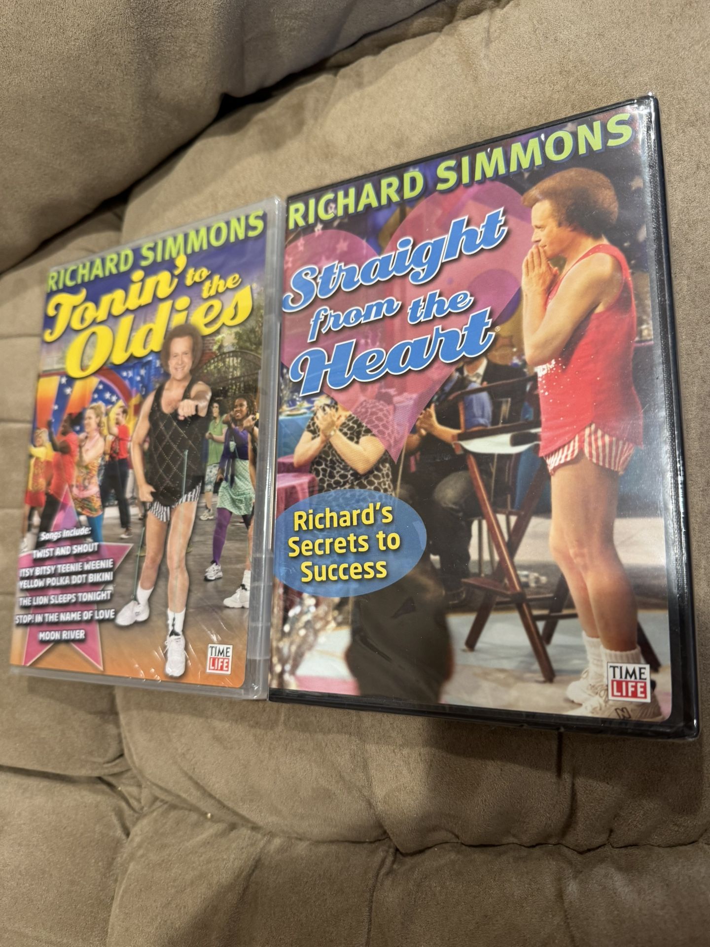 Sealed Lot 2 Richard Simmons DVDs -Straight from the heart/Tonin to the Oldies  