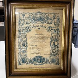 Vintage Marriage Certificate