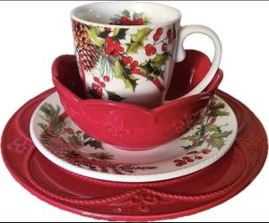 Vajilla Marbella Ruby Y Winter Berry
