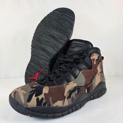 Nike Air Jordan 10 Retro Woodland Camo Mens Sz 10.5 Basketball Shoes 310805 201