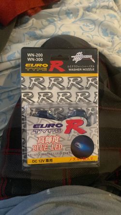 Euro Type R Washer Nozzle W Blue LED Light