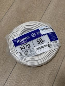 50 ft. 14/2 Solid Romex Simpull NM-B White Wire by Southwire
