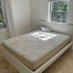 White IKEA Frame Queen Bed