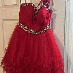 Red Dress Quinceanera / Holiday Party