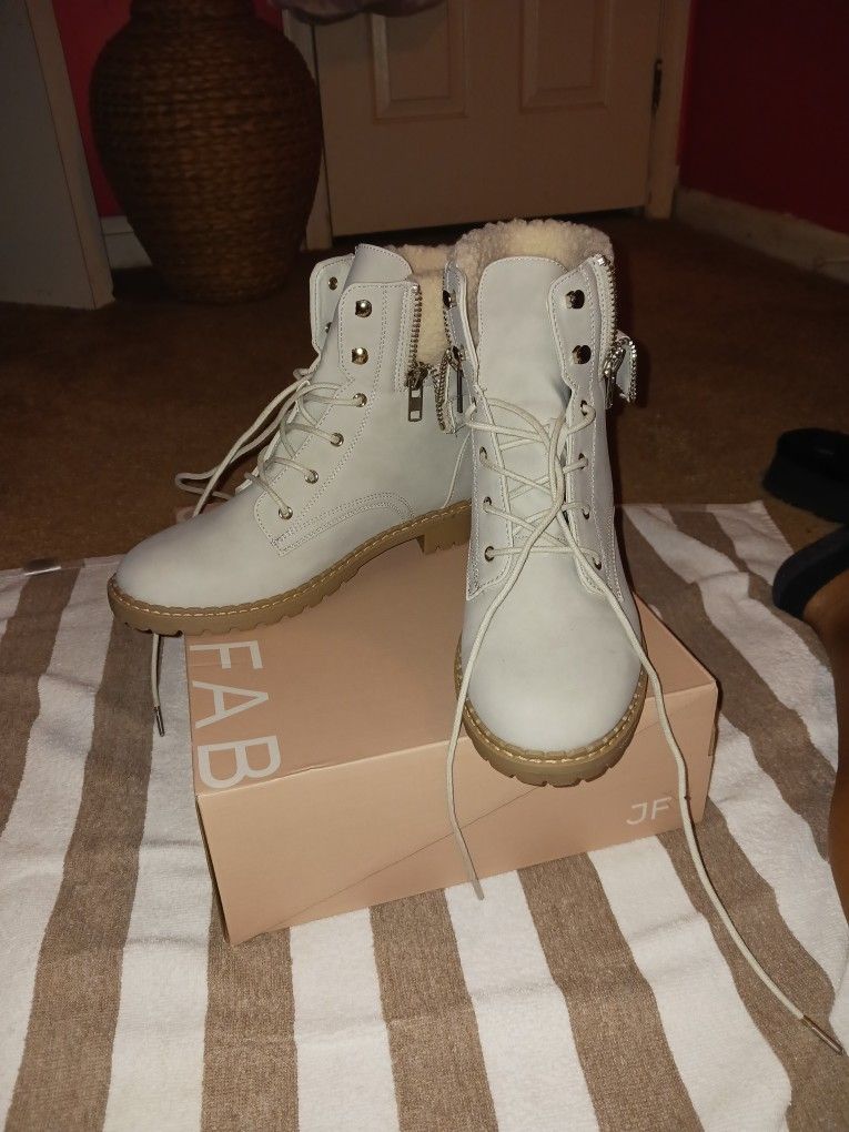 Faux Fur Collar Women's Winter BOOTS