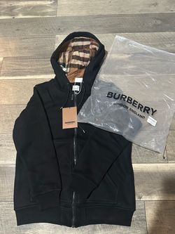 Burberry Black Zip Up Hoodie